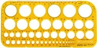 Linijki, ekierki - Aristo Szablon do okręgów , duży, pomarańczowy AR5033 - miniaturka - grafika 1