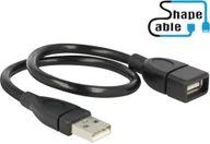 Kable USB - Delock Kabel USB 2.0 83498 [1x Złącze męskie USB 2.0 A 1x Złącze żeńskie USB 2.0 A] 0.35 m czarny - miniaturka - grafika 1
