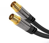 Kable - KabelDirekt PRO Series kabel antenowy, długość: 10 m, 75 Ohm, HDTV, wtyk i złącze typu Coax 183 - miniaturka - grafika 1