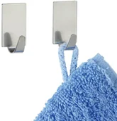 Wieszaki łazienkowe - Wenko Samoprzylepny Wieszak łazienkowy, błyszczący - 4 sztuki w komplecie 447802 (4478020100) - miniaturka - grafika 1