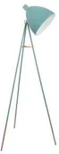 Lampy stojące - Eglo Lampa podłogowa oprawa Vintage Dundee 1x60W E27 miętowa 49342 - miniaturka - grafika 1