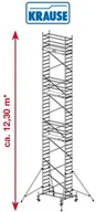 Rusztowania - Krause Rusztowanie jezdne, aluminiowe ProTec 12.30m robocza - miniaturka - grafika 1