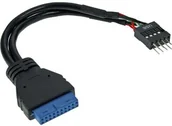 Kable USB - InLine Wewnętrzny port USB 3.0 do 2.0 adapter sieciowy, złącze USB 3.0 na słupki USB 2.0, 0,15 m 33446I - miniaturka - grafika 1