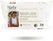 Chusteczki nawilżane - Naty Chusteczki ekologiczne Sensitiv Aloe 56szt. - z ekstraktem z rumianku i aloesu - miniaturka - grafika 1