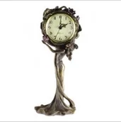 Figurki dekoracyjne - Veronese ORYGINALNY SECESYJNY ZEGAR Z KOBIETĄ - miniaturka - grafika 1