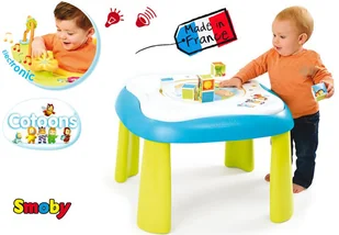 Smoby Cotoons Interaktywny Stolik Siedzonko Niebieski Światło Dźwięk 110205 - Place zabaw - miniaturka - grafika 3