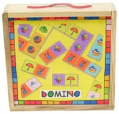 Klocki - Brimarex Drewno Drewniane Duże Domino ZB-2210 - miniaturka - grafika 1