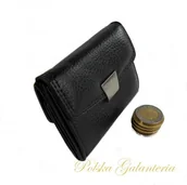 Portfele - Jennifer Jones portfel damski Skórzany Skóra Licowa MARS czarny - miniaturka - grafika 1