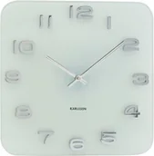 Zegary - Karlsson Zegar Vintage white glass KA4399 - miniaturka - grafika 1