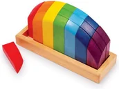 Klocki - Small Foot Design Kolorowe asymeryczne klocki dla najmłodszych Tęcza 2432 - miniaturka - grafika 1