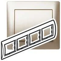 Legrand Sistena Life Ramka 4krotna  POZIOMA 771404 - Klawisze i ramki - miniaturka - grafika 2