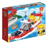 Klocki - Banbao KLOCKI Łódź Strażacka w Akcji 7119 - miniaturka - grafika 1