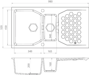 Alveus SENSUAL 70 PEBBLE 4307002 - Zlewozmywaki - miniaturka - grafika 2