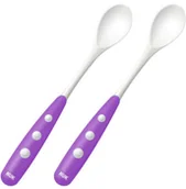 Sztućce dla dzieci - NUK Łyżeczki EASY LEARNING fiolet 2 szt. 10255110 - miniaturka - grafika 1