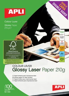 Apli Papier foto A4 210g. op.100 AP11833 - Papier do drukarek - miniaturka - grafika 2