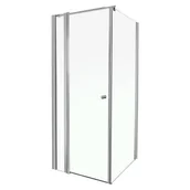Kabiny prysznicowe - Novoterm Kerra Lydia 80x80 profil chrom szkło transparentne - miniaturka - grafika 1
