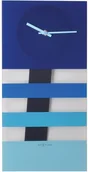 Zegary - Nextime ścienny wahadłowy Bold Stripes niebieski 2855 BL (2855BL) - miniaturka - grafika 1