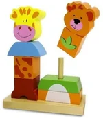 Klocki - Anek Klocki drewniane Piramidkowe zwierzaki - miniaturka - grafika 1