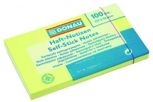 Donau Bloczek samoprzylepny 127X76 Ż&Oacute;ŁTY 7588001 - Etykiety samoprzylepne i bloki etykiet - miniaturka - grafika 2