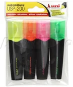 Zakreślacze - Uni Zakreślacz 4kol okienko USP200 UN5751 - miniaturka - grafika 1