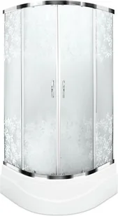 Durasan Parma Flower WK 90 90x90 szkło jasne wzór kwiaty + brodzik + syfon - Kabiny prysznicowe Durasan Parma Flower WK 90 90x90 szkło jasne wzór kwiaty + brodzik + syfon - Kabiny prysznicowe - miniaturka - grafika 1