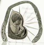 Kryształy - Crystal Julia Skałka przycisk z chłopcem Komunia Święta 3336) - miniaturka - grafika 1