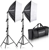 Lampy studyjne - Neewer 700 W kieszeń 24 "x 24"/60 x 60 cm softbox z cokołem E27 światło lampa Kit Photo Studio firmy przy fotografii portretowej, podczas fotografowania produktu i nagrywania wideo 10086584 - miniaturka - grafika 1