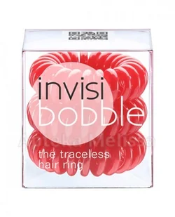 Invisi Bobble Raspberry Red Czerwone gumki do włosów - Pozostałe akcesoria fryzjerskie - miniaturka - grafika 2