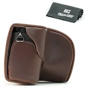 Akcesoria fotograficzne - MegaGear Aparat-megagear skórzana torba na aparat do lustrzanek Sony Alpha a6000, A6300 z obiektywem 16  50 MM, ciemnobrązowy MG407 - miniaturka - grafika 1