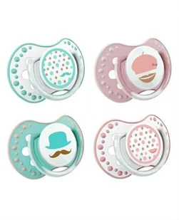 Canpol babies LOVI Sm. usp. silikonowy dynamiczny 6-18 m-cy (2 szt) Retro baby - Grzechotki dla dzieci - miniaturka - grafika 2