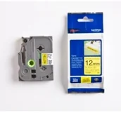 Etykiety do drukarek - Brother TZES631 Taśma Laminowana - żółte tlo, czarny nadruk, 12mm - miniaturka - grafika 1