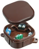 Puszki elektryczne i akcesoria - Pawbol Sp. z o.o. PUSZKA Puszka natynkowa 92x92 ZATRZASK KLIK Z ZACISKAMI KOLOR BRĄZOW - miniaturka - grafika 1