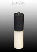 Świece - Magoi Agni Świeca cofająca czarno biała - wycofuje negatywne działanie skierowan - miniaturka - grafika 1