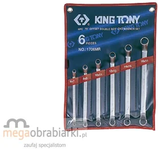 KING TONY Zestaw kluczy oczkowych odgiętych 75° 1706MR, 6-17 mm - Zestawy narzędziowe KING TONY Zestaw kluczy oczkowych odgiętych 75° 1706MR, 6-17 mm - Zestawy narzędziowe - miniaturka - grafika 6