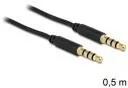 Kable - Delock Kabel 3.5mm, miniJack,0.5 m, czarny- 83434 - miniaturka - grafika 1