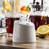 Cukiernice - Home Delux Cukiernica Porcelanowa Z Przykrywką Quatre Biała 200 Ml - miniaturka - grafika 1