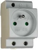 Gniazdka elektryczne - Hager Polo Gniazdo na szynę 10/16A, 250V SN216 - miniaturka - grafika 1