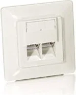 Equip Gniazdo podtynkowe 2xRJ 45 kat.5e kompletne białe 125721 - Pozostałe akcesoria sieciowe - miniaturka - grafika 2