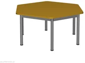 Meble do szkół i przedszkoli - FMS MB Stolik MB sześciokątny metal fi 40 - miniaturka - grafika 1