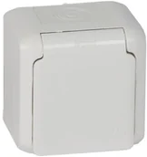 Gniazdka elektryczne - Legrand Polska Sp. z o.o. FORIX IP44 GNIAZDO 2P+Z 16 Z PRZESŁONĄ BIAŁE 7 - miniaturka - grafika 1