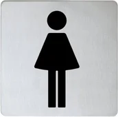 Akcesoria łazienkowe - Keuco Universal Tabliczka na drzwi, Symbol - Panie, Stal Nierdzewna 14977070000 - miniaturka - grafika 1
