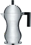 Zaparzacze i kawiarki - Alessi Zaparzacz do espresso Pulcina z czarnym uchwytem 300 ml - miniaturka - grafika 1
