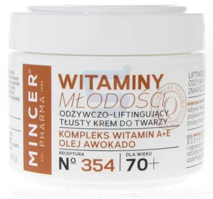 Mincer Pharma  Witaminy Młodości 50+ Stymulująco - wygładzający półtłusty krem do twarzy 50 ml - Kremy do twarzy - miniaturka - grafika 3