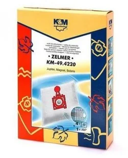 K&M Worki 49.4220 Zelmer 4 szt. + filtr - Worki do odkurzaczy K&M Worki 49.4220 Zelmer 4 szt. + filtr - Worki do odkurzaczy - miniaturka - grafika 3