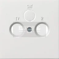 Klawisze i ramki - Gira F100 BIAŁY Pokrywa GNOIAZDA RTV-SAT 0869112 - miniaturka - grafika 1