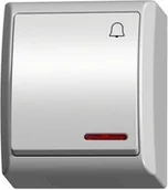 Wyłączniki światła i elektryczne - Ospel FALA Łącznik zwierny dzwonek z podświetleniem ŁNH-6HS/00 - miniaturka - grafika 1