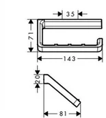 Stojaki i wieszaki na papier toaletowy - Hansgrohe ShowerSolutions Uchwyt na papier toaletowy chrom 42846000 - miniaturka - grafika 1