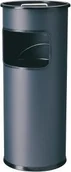 Kosze biurowe - Durable Kosz na śmieci okrągły metalowy z popielnicą antracytowy - miniaturka - grafika 1