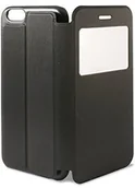 Etui i futerały do telefonów - Ksix B0926FU21 pokrowiec ochronny z okienkiem i funkcją stojaka do Apple iPhone 6 Plus 5,5 cala (13,9 cm), czarna - miniaturka - grafika 1