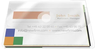 Q-Connect Kieszeń samoprzylepna na wizytówki, z klapką, 105x60mm, 10szt., transparentna KF27041 - Akcesoria do pakowania - miniaturka - grafika 2